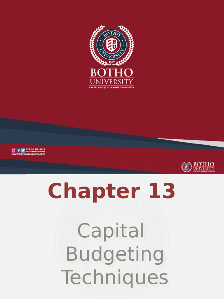 Capital Budgeting Techniques Overview | PDF | Internal Rate Of Return ...