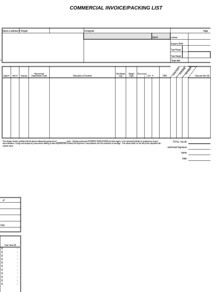 Commerical Invoice Samples 1 | PDF