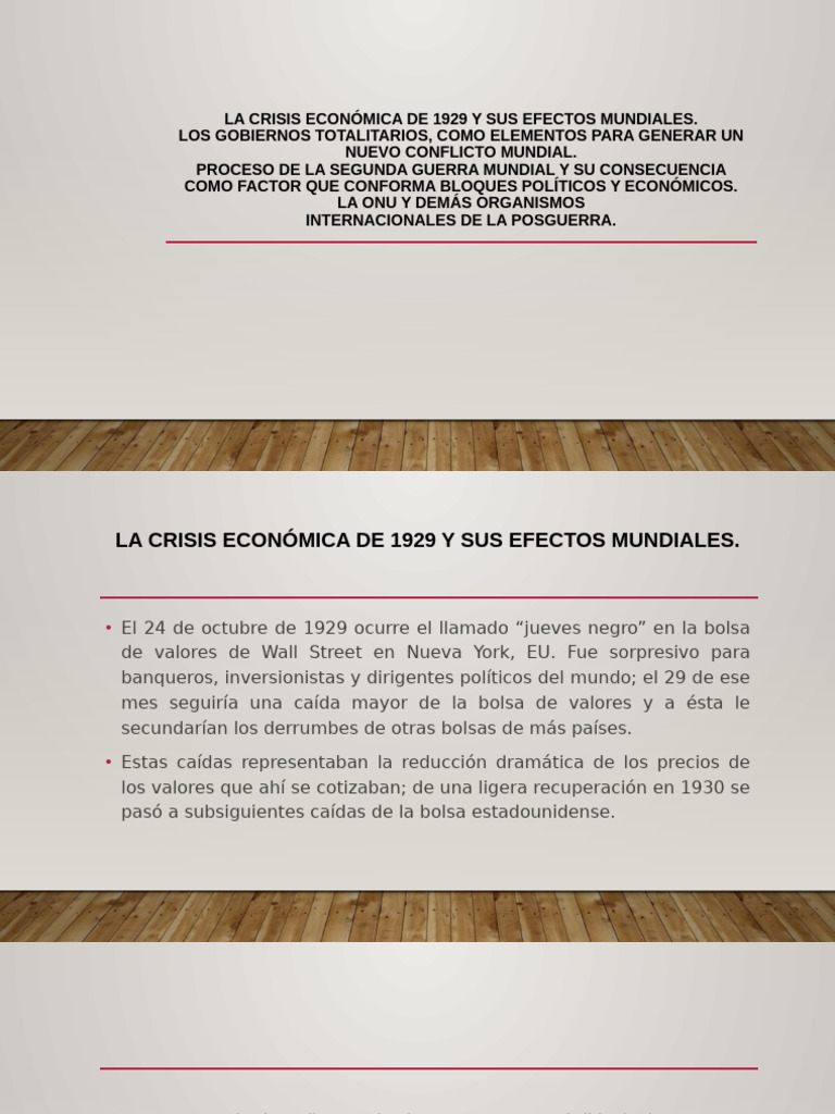 La Crisis Económica de 1929 y Sus Efectos | PDF | Gran depresion ...