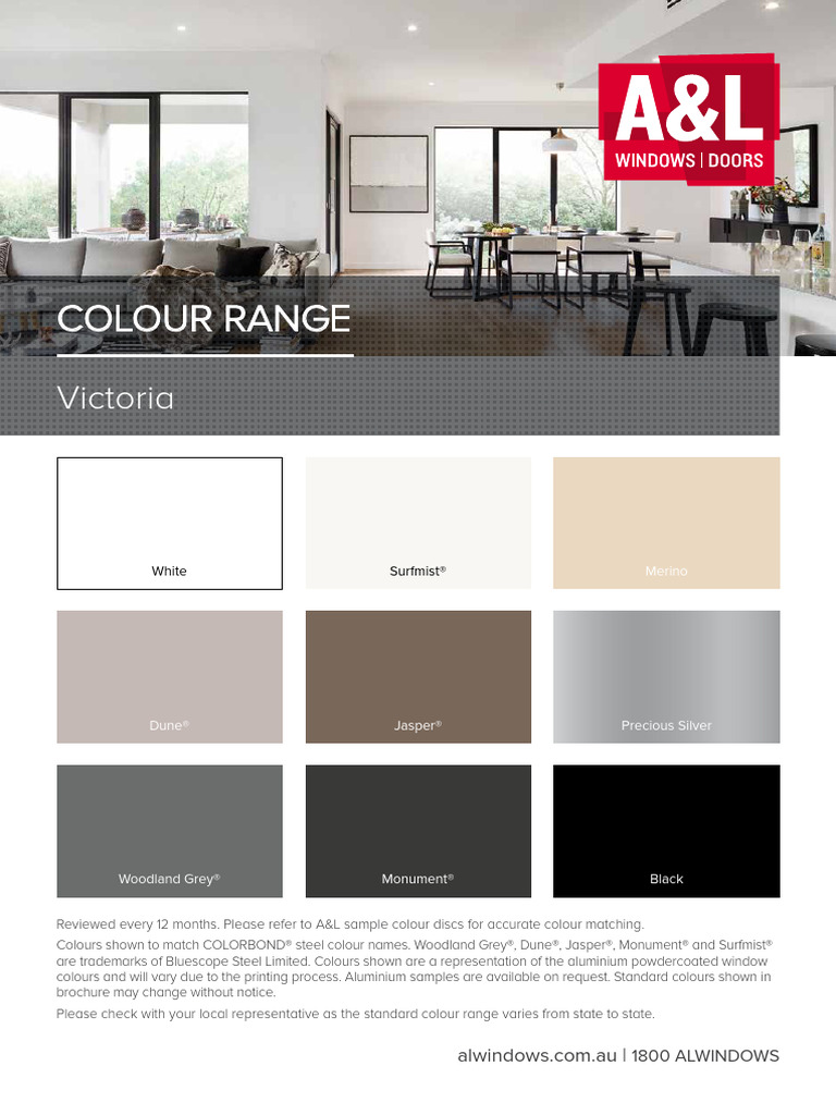 Aluminium Window Colour Chart | PDF