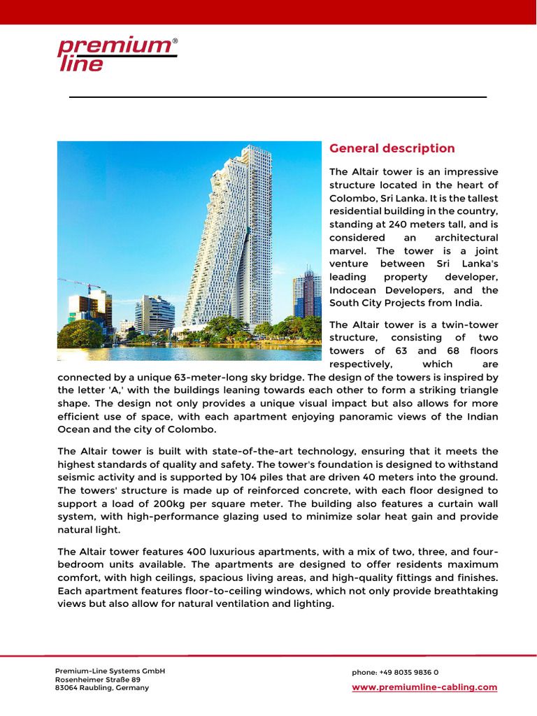Altair Tower: Sri Lanka's Tallest Building | PDF | Efficient Energy Use ...