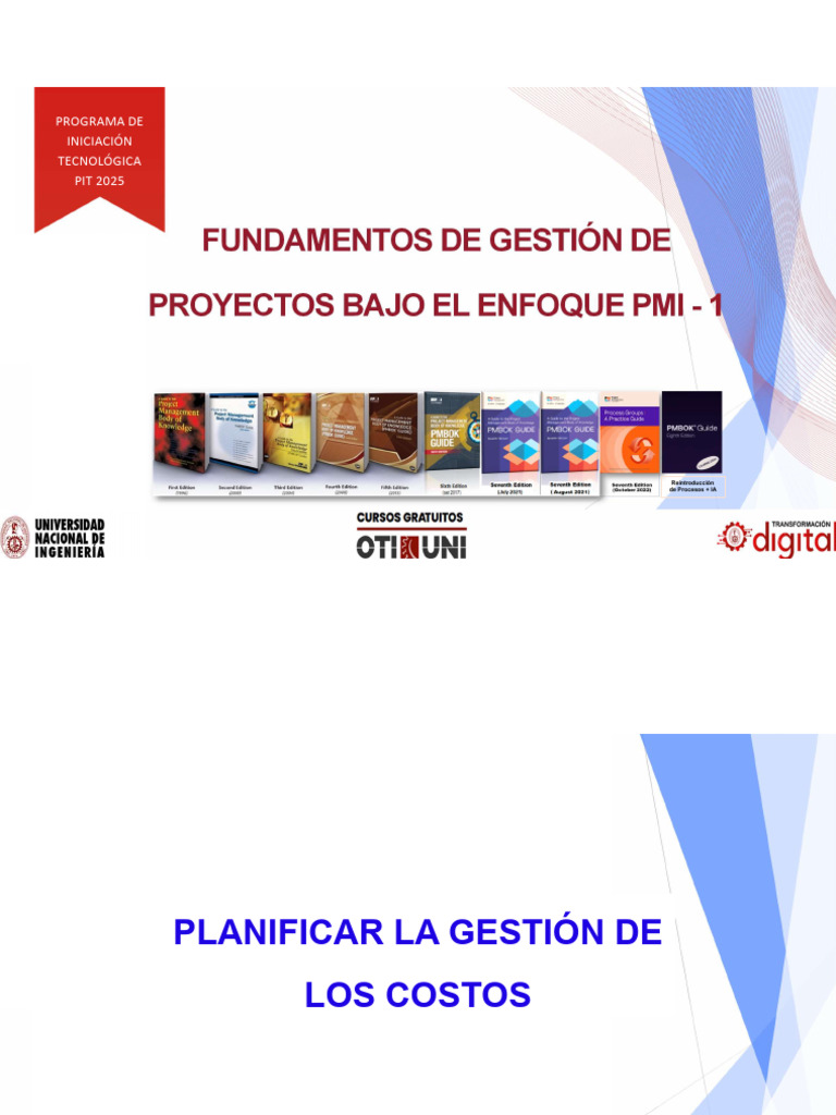 Gestión de Costos en Proyectos PMI | PDF | Presupuesto | Análisis de ...