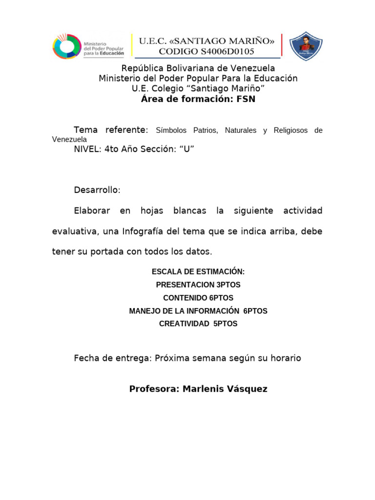 Actividades 4to Año | PDF