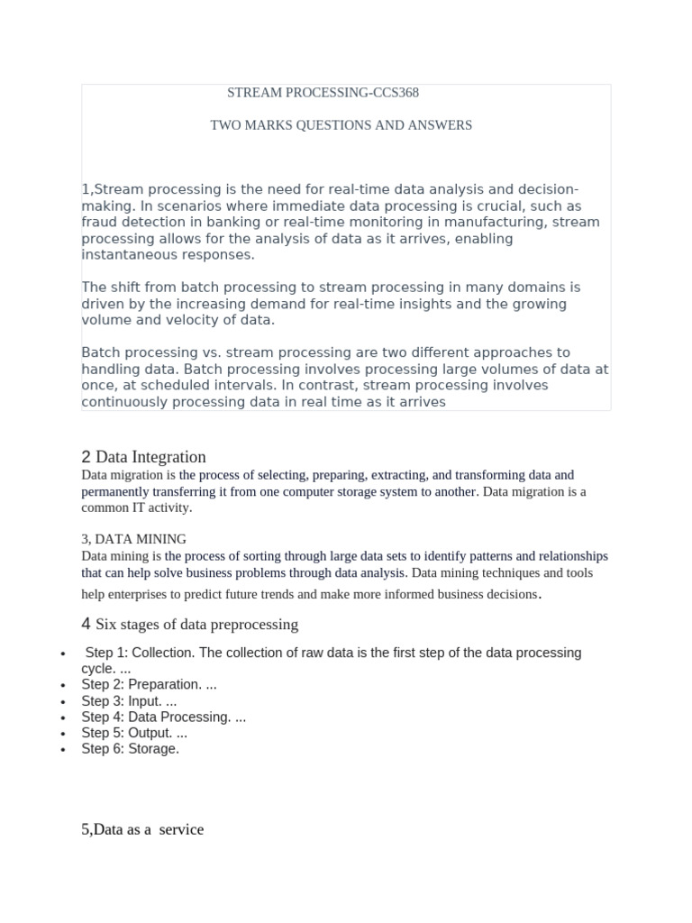 Real-Time Stream Processing Overview | PDF | Relational Database ...