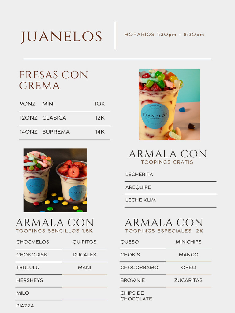 Menu Juanelos 12 1 1 | PDF