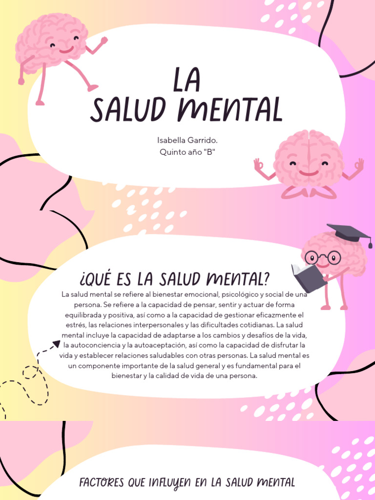 Cuidando tu Salud Mental y Emocional | PDF | Salud mental | Las emociones