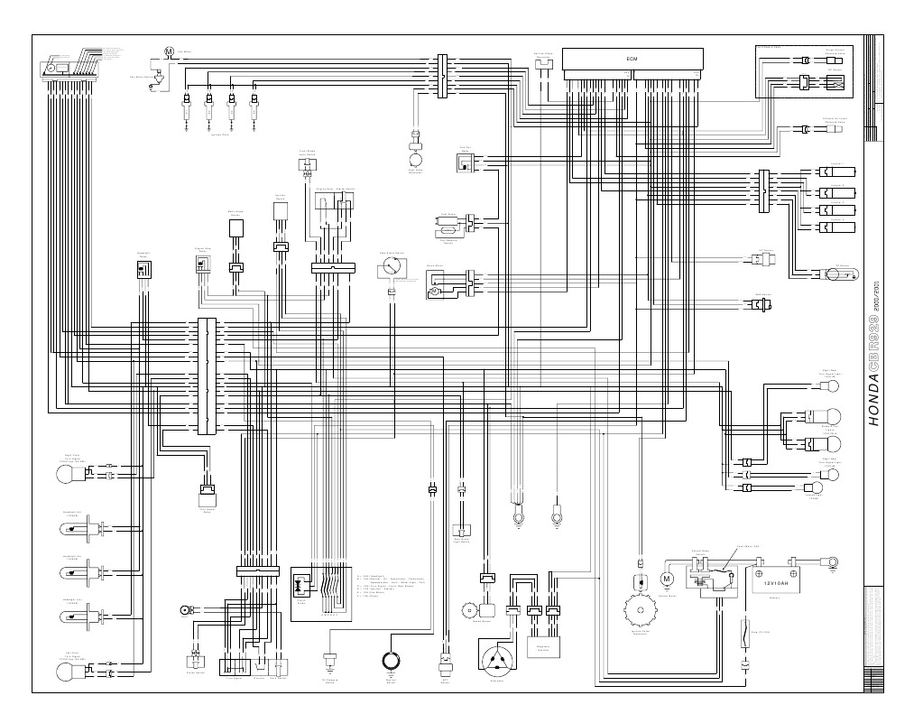 Honda CBR 929 Wiring Diagram 20002001 PDF Technology & Engineering