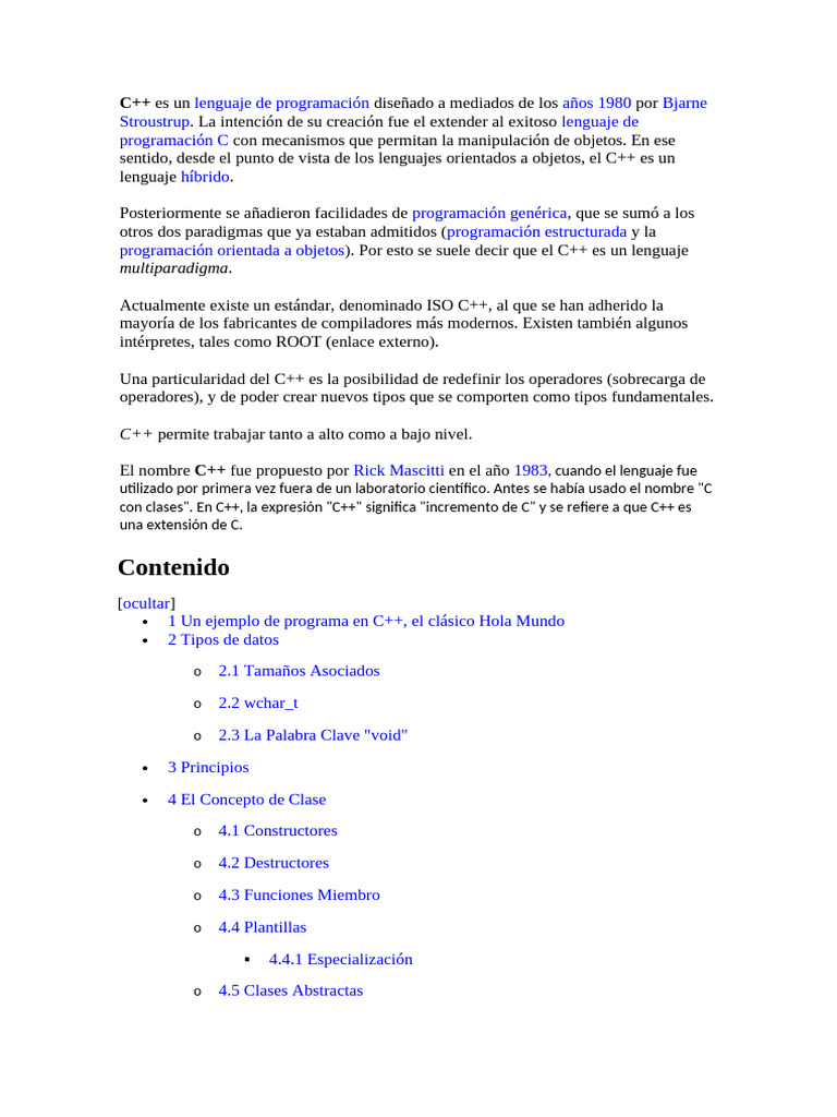 Manual Completo de C++ y Dev-C++ | PDF | C ++ | Objeto (informática)