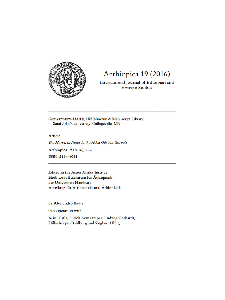 The Marginal Notes in The Abba Garima Gospels | PDF