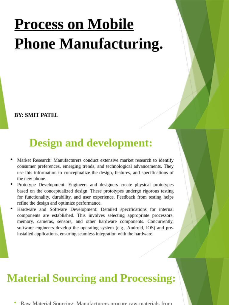 Mobile Phone Manufacturing Process | PDF | Smartphone | Printed Circuit ...
