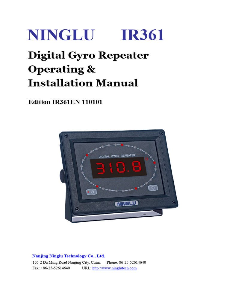 IR361 Digital Gyro Repeater Manual | PDF