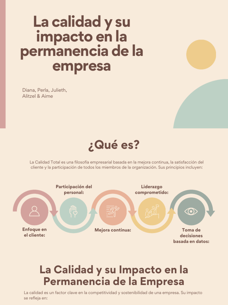 Calidad Total en Una Empresa | PDF | Calidad (comercial) | Gestión de ...