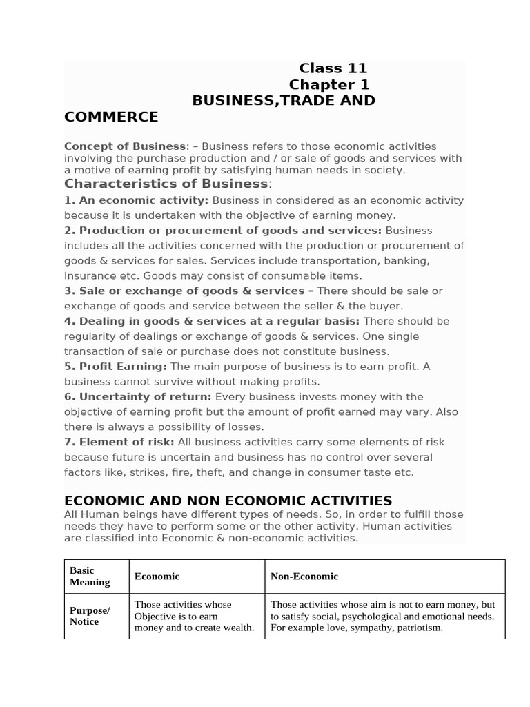 Business Concepts: Trade and Commerce Essentials | PDF | Goods | Employment