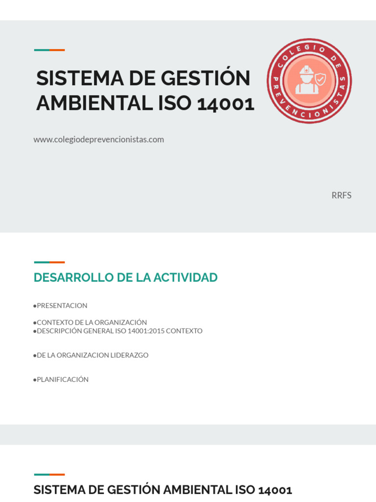 Sistema de Gestión Ambiental ISO 14001 | PDF | Residuos | Gestión de ...