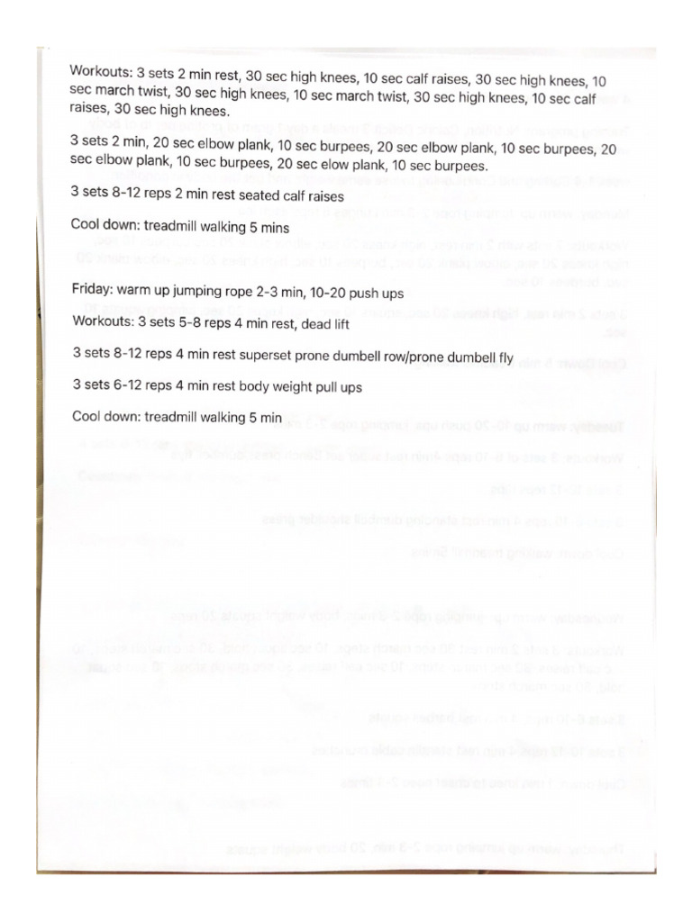 Workouts 3 | PDF