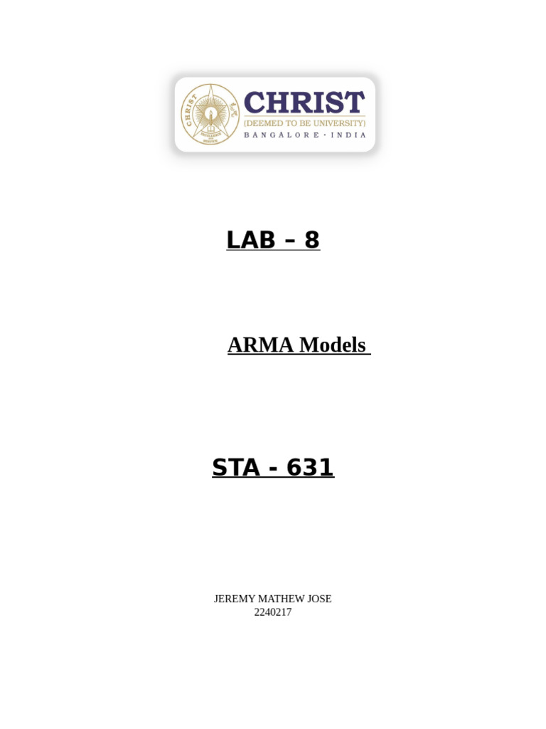 ARMA Models for LH Time Series Analysis | PDF | Stationary Process ...