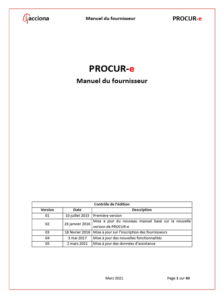 Guide d'inscription sur PROCUR-e | PDF | Microsoft Excel | Fichier ...