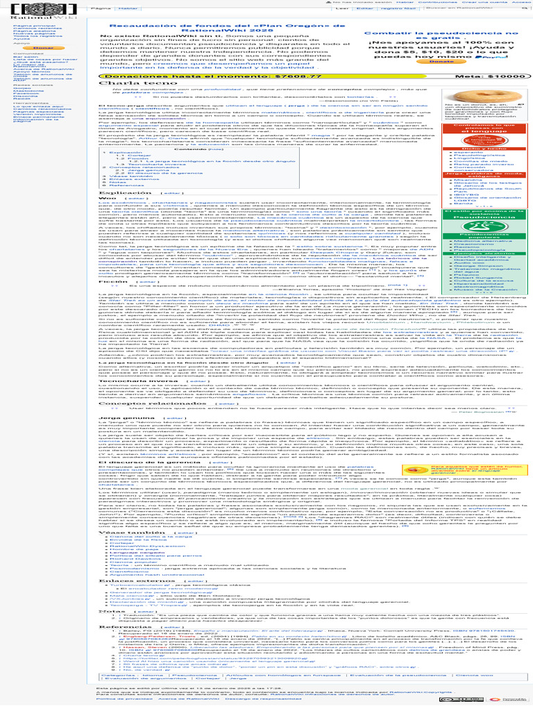 Tecnocharla - RationalWiki | PDF | Pseudociencia | Teoría