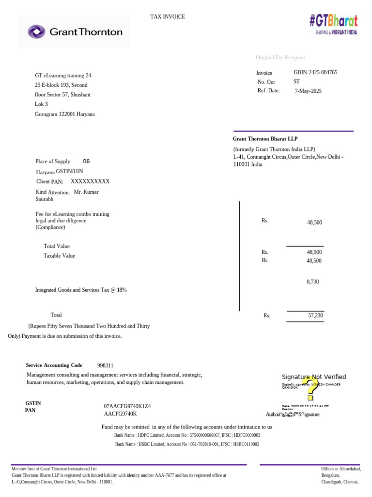 Invoice GBIN 2225 073563 | PDF | Taxes | Taxation
