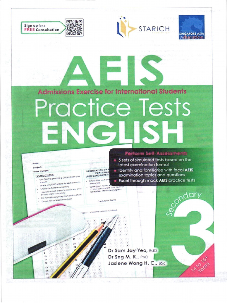 AEIS Practice Tests for International Students | PDF | Stuttering ...