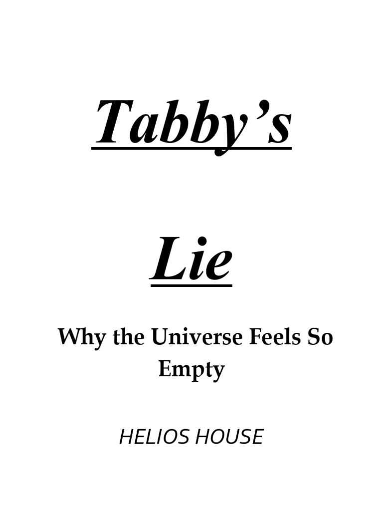 Tabby's Lie - Sci Fi Writing (Constellatio'25 - Helios) | PDF ...