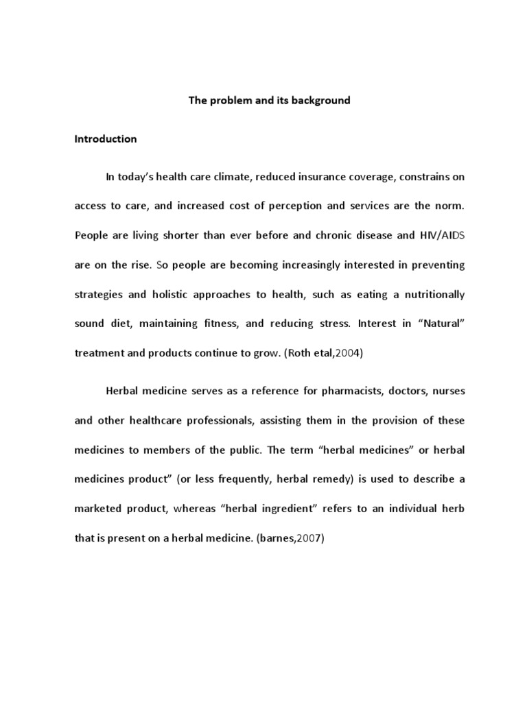 Chapter 1 Thesis Alternative Medicine Awareness