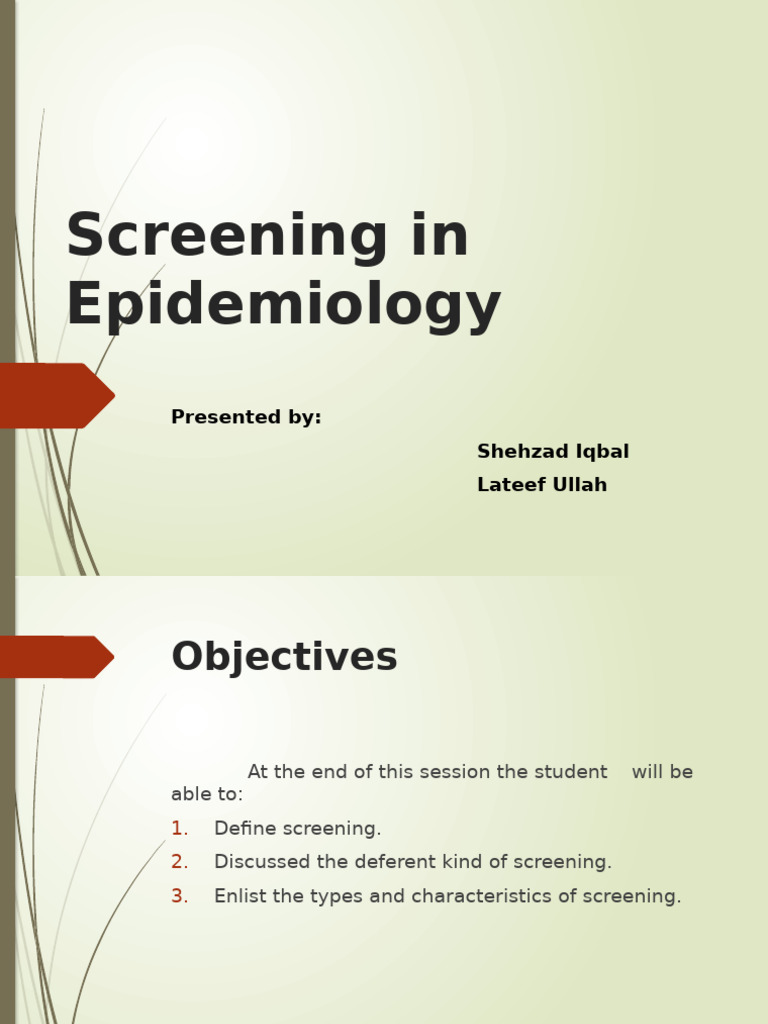 Understanding Screening in Epidemiology | PDF | Sensitivity And ...