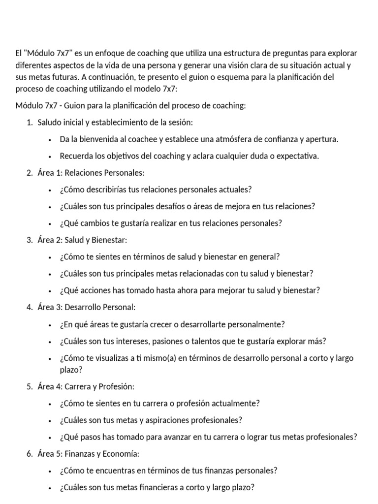 Modelo 7por 7 | PDF | Desarrollo personal | Planificación