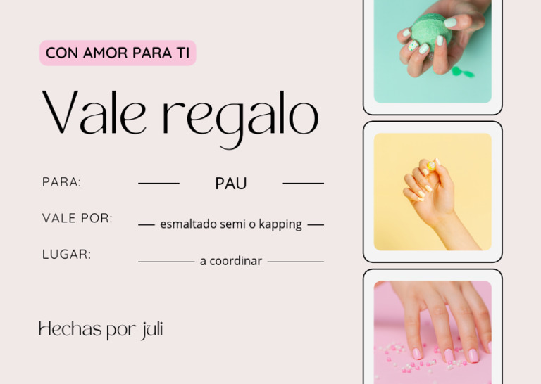 Vale Regalo Centro de Belleza Bonito Rosa | PDF