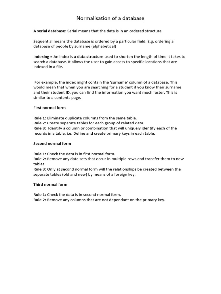 Database Normalization Explained | PDF