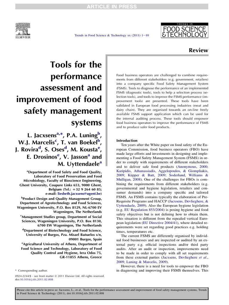 Tools For The Performance Assessment and | PDF | Verification And ...