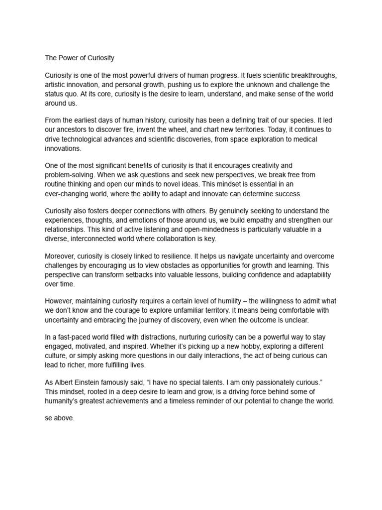 Paper | PDF | Curiosity | Mindset