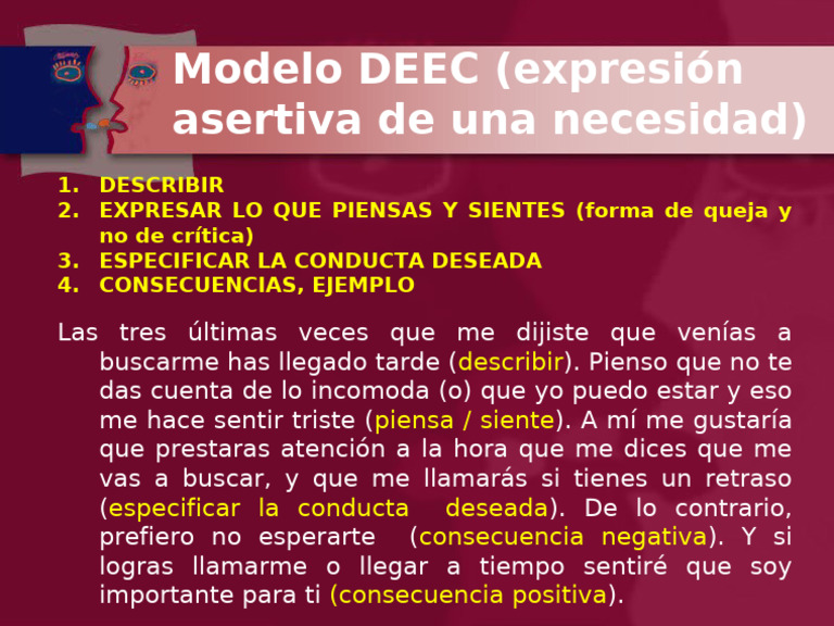 Modelo DEEC: Expresión Asertiva | PDF