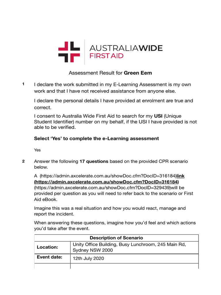 First Aid Duty of Care in Australia | PDF | First Aid | Cardiopulmonary ...