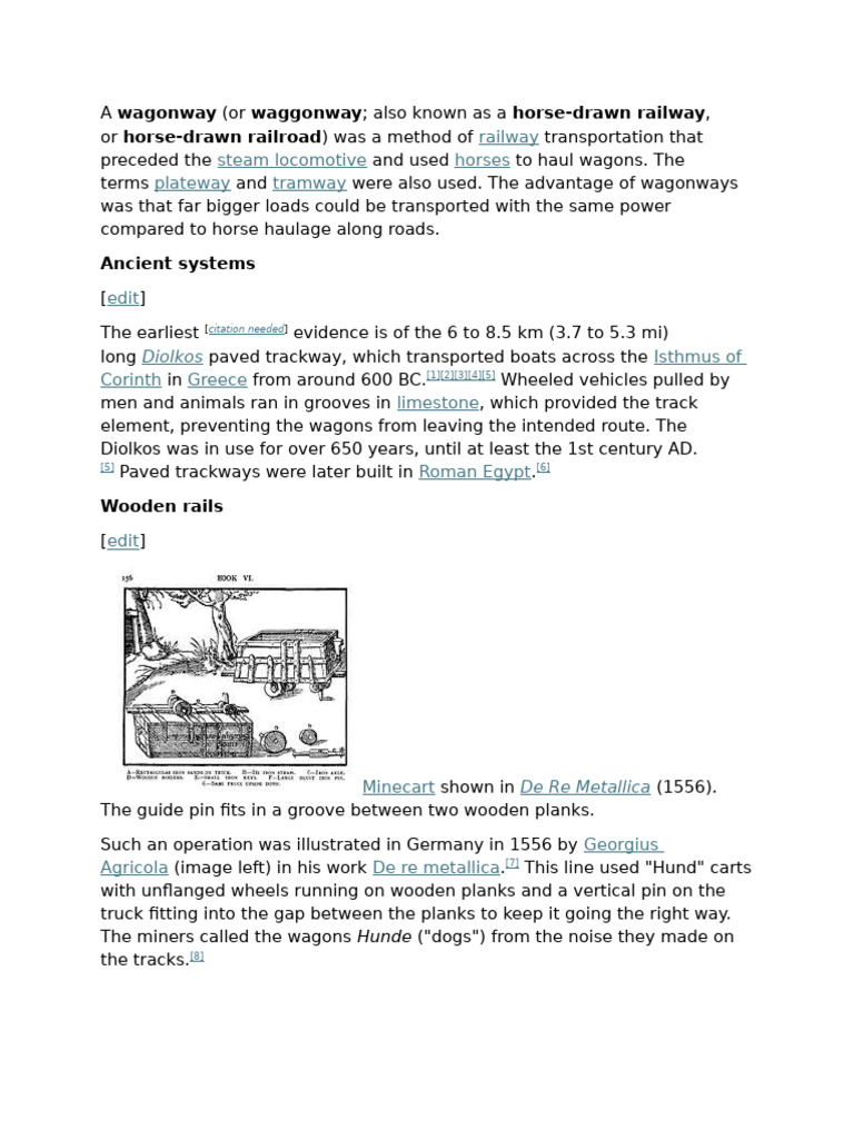 History of Wagonways and Transport | PDF | Wagonway | Sustainable Transport