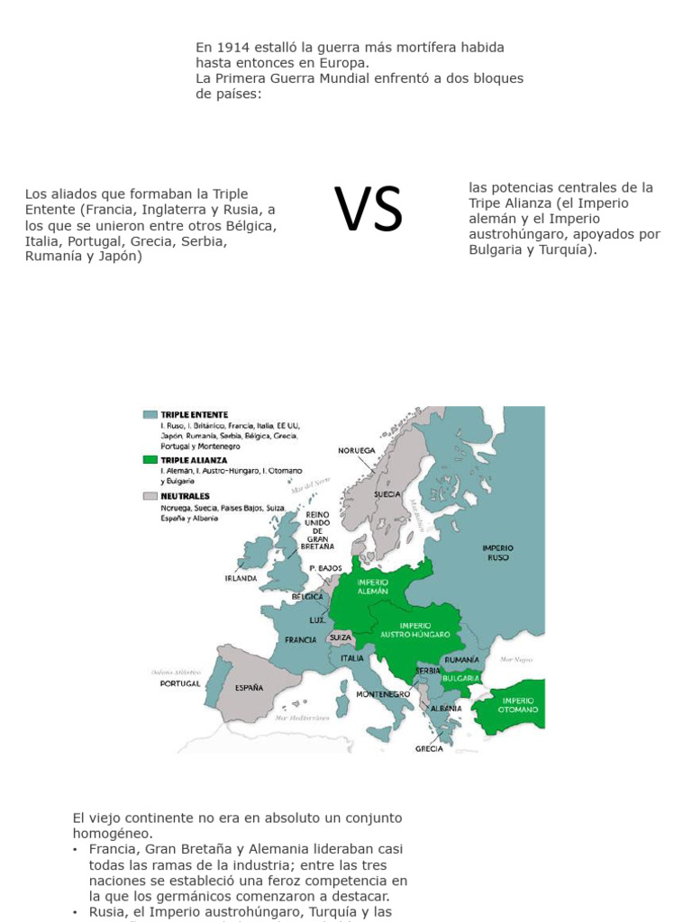 Causas y Consecuencias de la Primera Guerra Mundial | PDF | Austria ...