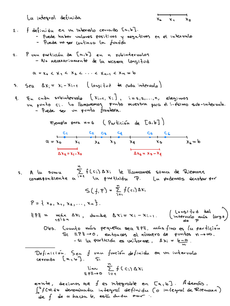 Integral Definida y Suma de Riemann | PDF | Integral | Análisis matemático
