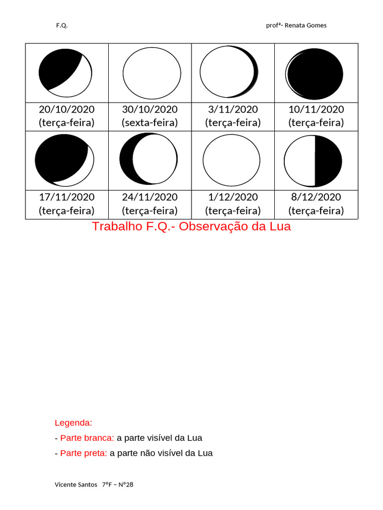 F.Q. - Observação Da Lua | PDF