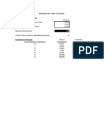 Worksheet For Tests of Controls Sample Size Determination