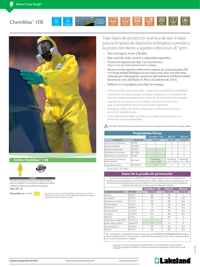 Traje Químico ChemMax® 1EB | PDF