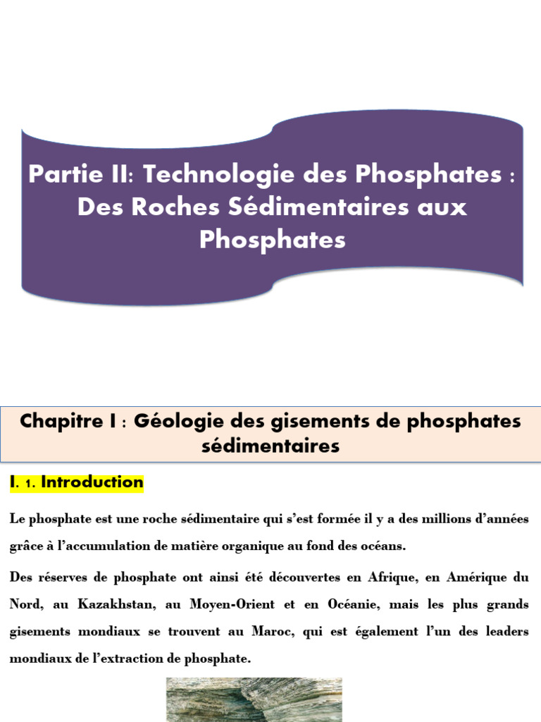 Géologie des gisements de phosphates | PDF | Roche sédimentaire | Phosphate