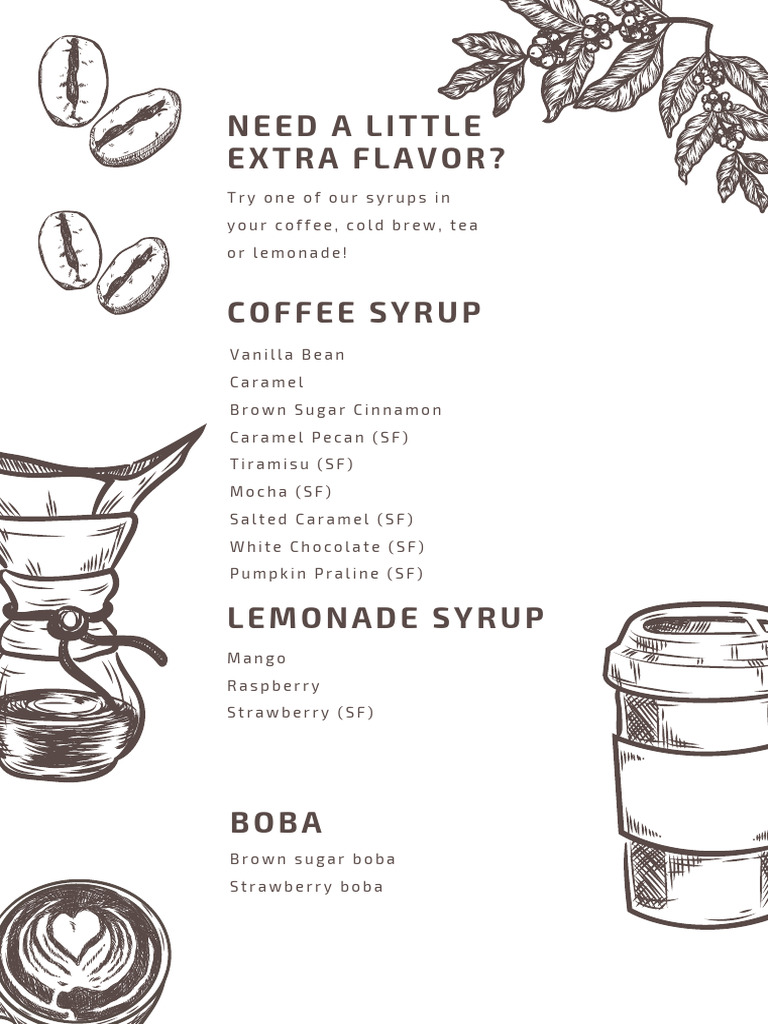 Flavorful Syrups for Coffee & Tea | PDF