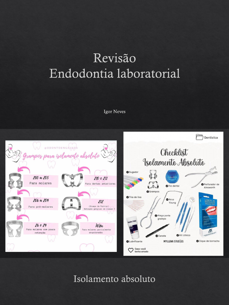 Técnicas de Endodontia: Isolamento e Procedimentos | PDF