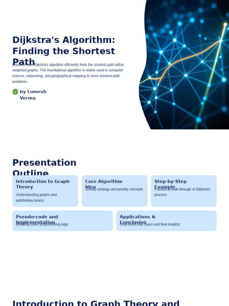 Dijkstras Algorithm Finding the Shortest Path.pptx (2) | PDF | Computer ...