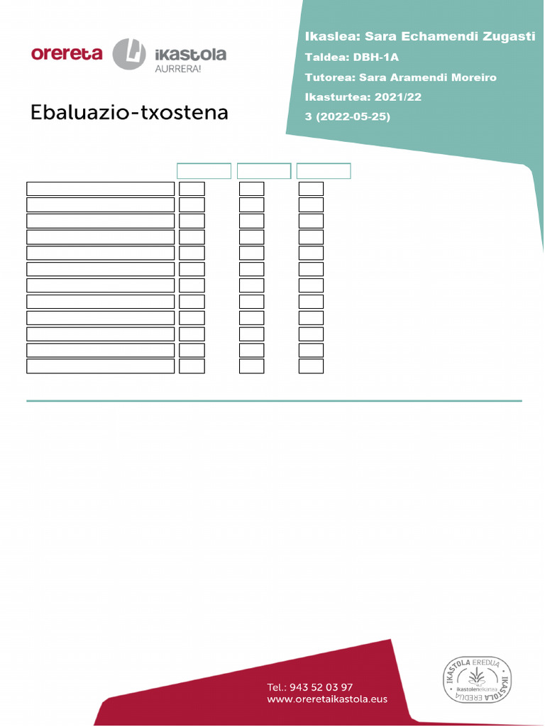3. Ebaluazioa | PDF