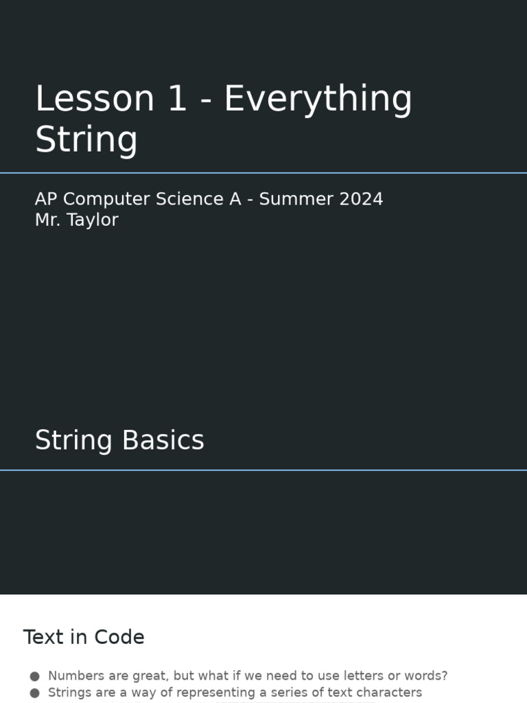 Understanding Java Strings Basics | PDF | String (Computer Science ...