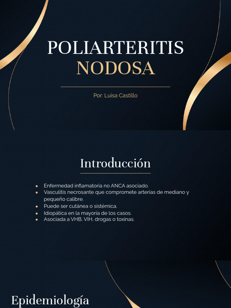 Poliartritis Nodosa: Diagnóstico y Tratamiento | PDF | Enfermedades y ...