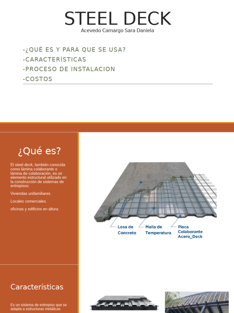 Steel Deck | PDF | Hormigón | Acero
