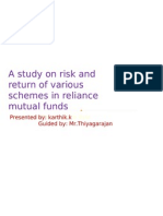 A Study On Risk and Return of Various Schemes in Reliance Mutual Funds