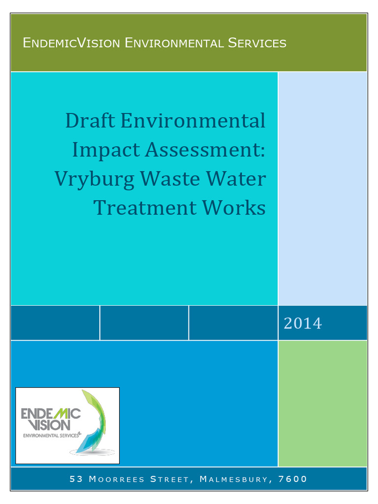 Vryburg Waste Water Treatment EIA | PDF | Waste | Greenhouse Gas